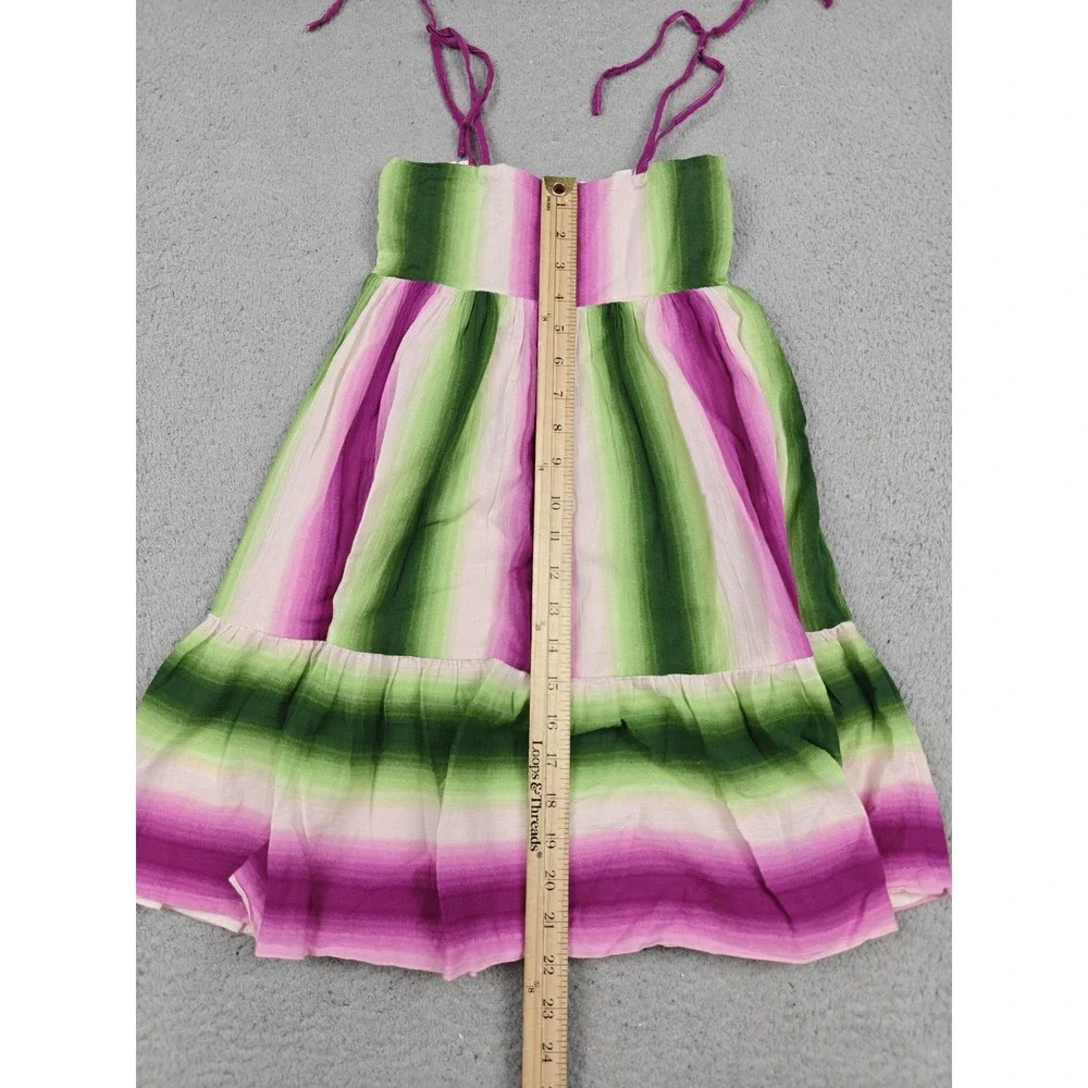 Janie‎ And Jack Dress Girls 10 Multicolor Stripe Smocked Ruffle Sundress Summer